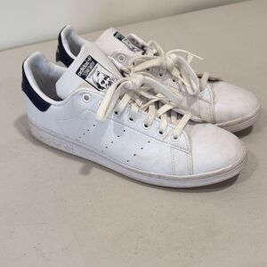 Adidas Classic White and Blue Sneakers